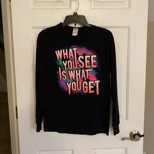 Black long sleeve top